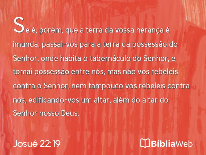 Josué 22:19 em imagem para compartilhar