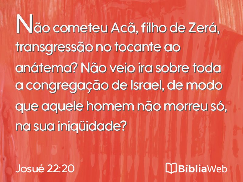 Josué 22:20 em imagem para compartilhar
