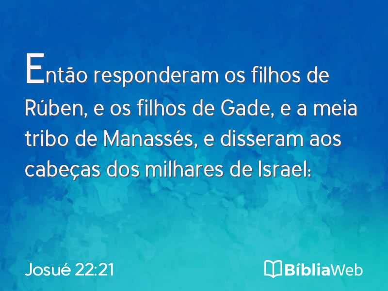 Josué 22:21 em imagem para compartilhar
