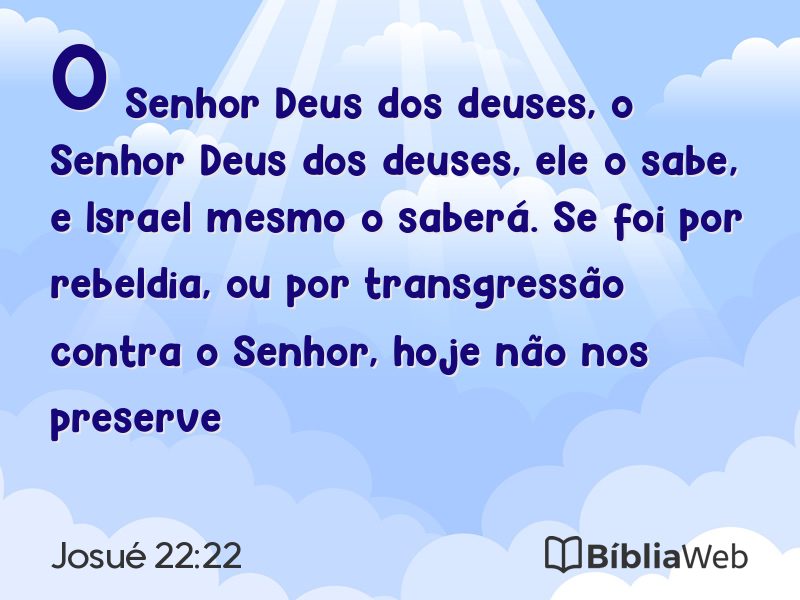 Josué 22:22 em imagem para compartilhar