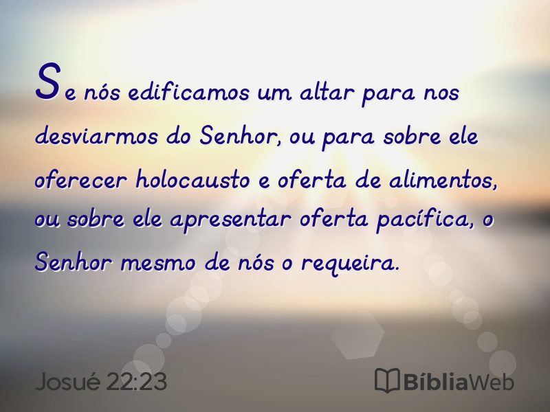 Josué 22:23 em imagem para compartilhar
