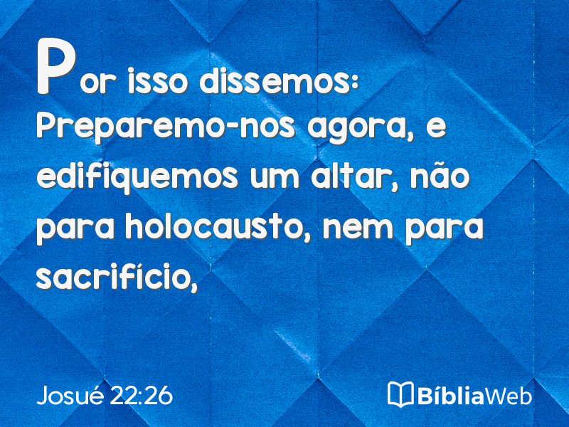 Josué 22:26 em imagem para compartilhar