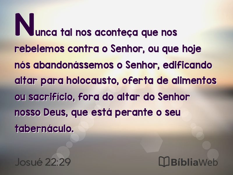 Josué 22:29 em imagem para compartilhar