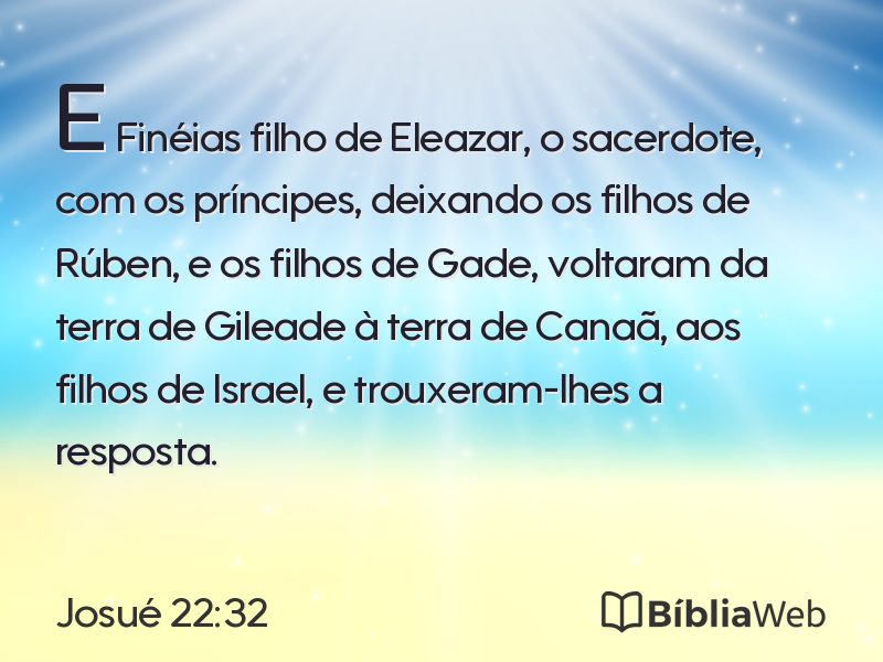 Josué 22:32 em imagem para compartilhar