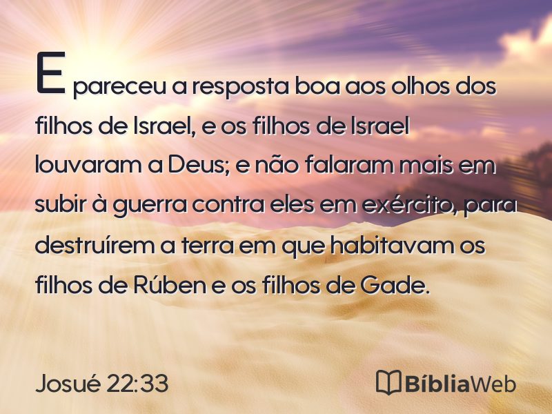 Josué 22:33 em imagem para compartilhar