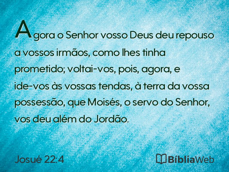 Josué 22:4 em imagem para compartilhar