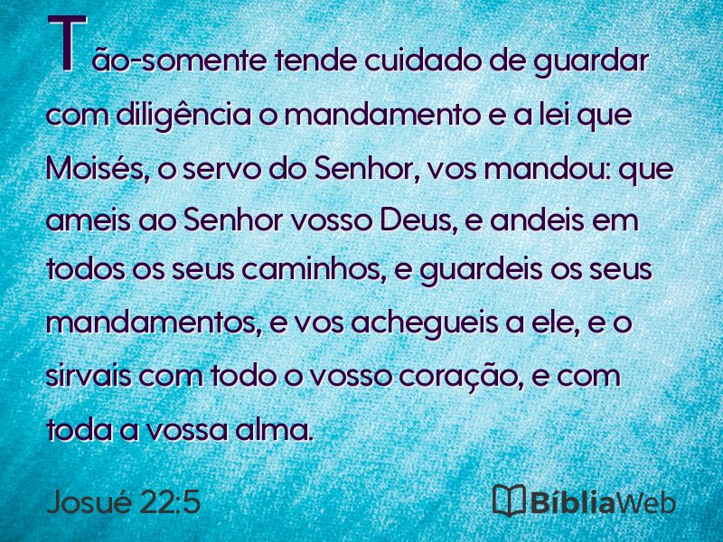 Josué 22:5 em imagem para compartilhar