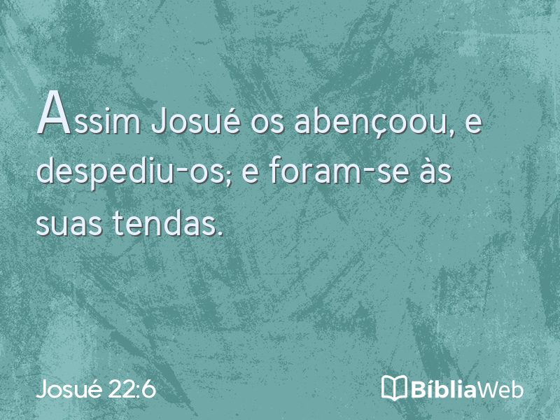 Josué 22:6 em imagem para compartilhar