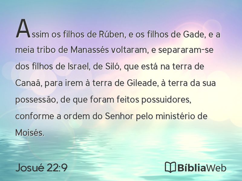 Josué 22:9 em imagem para compartilhar