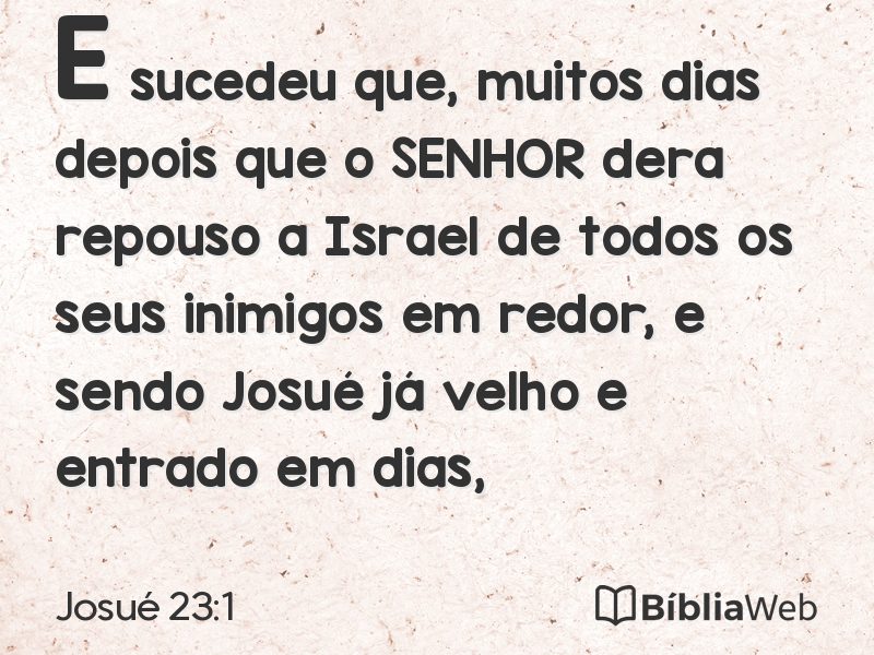 Josué 23:1 em imagem para compartilhar