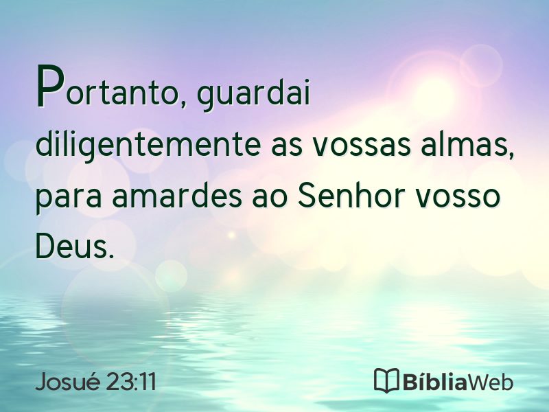 Josué 23:11 em imagem para compartilhar