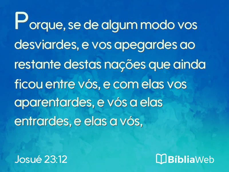 Josué 23:12 em imagem para compartilhar