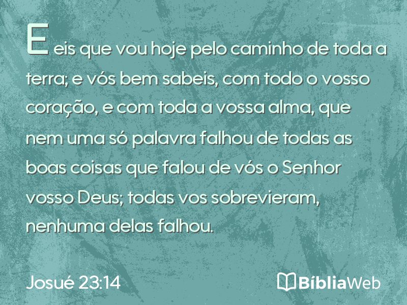 Josué 23:14 em imagem para compartilhar