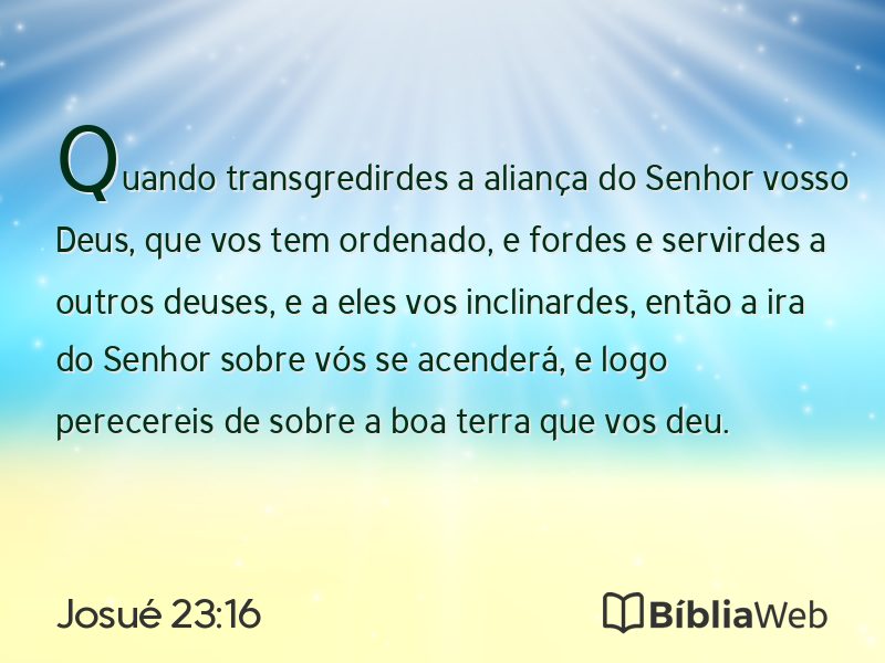 Josué 23:16 em imagem para compartilhar