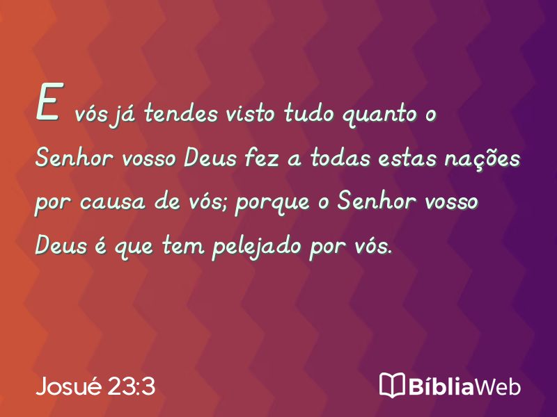 Josué 23:3 em imagem para compartilhar