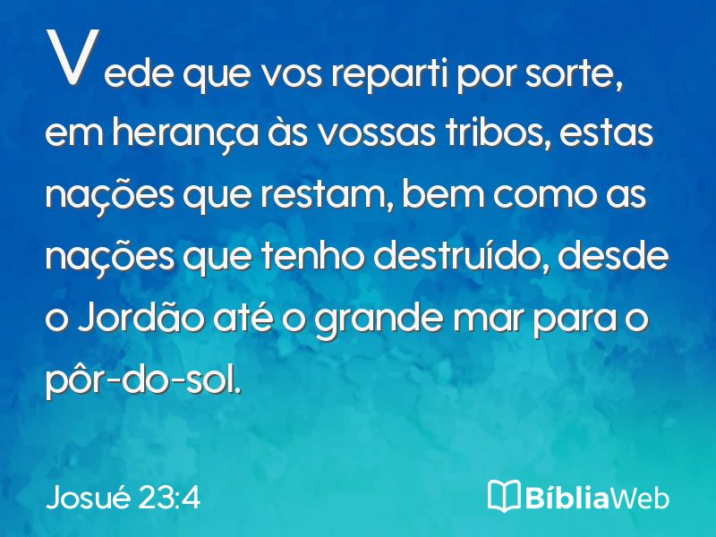 Josué 23:4 em imagem para compartilhar