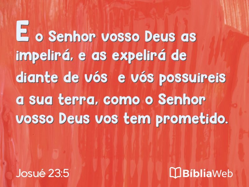 Josué 23:5 em imagem para compartilhar
