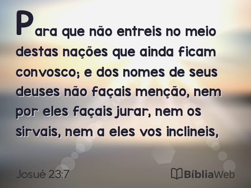 Josué 23:7 em imagem para compartilhar