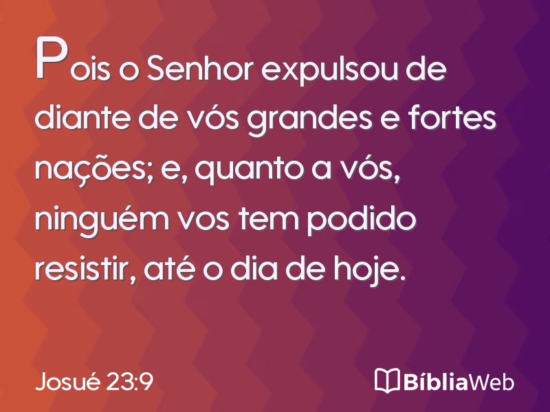 Josué 23:9 em imagem para compartilhar