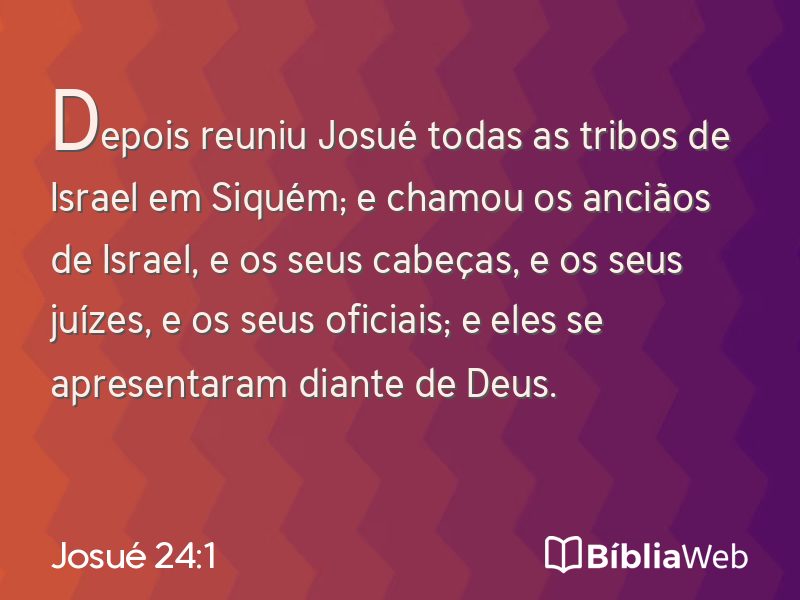 Josué 24:1 em imagem para compartilhar