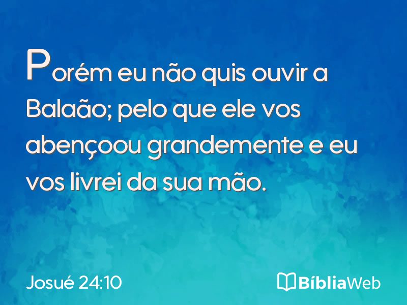 Josué 24:10 em imagem para compartilhar