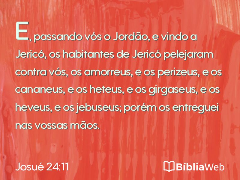 Josué 24:11 em imagem para compartilhar