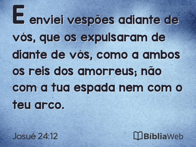 Josué 24:12 em imagem para compartilhar