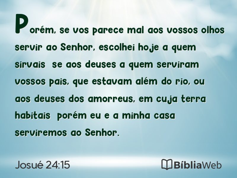 Josué 24:15 em imagem para compartilhar