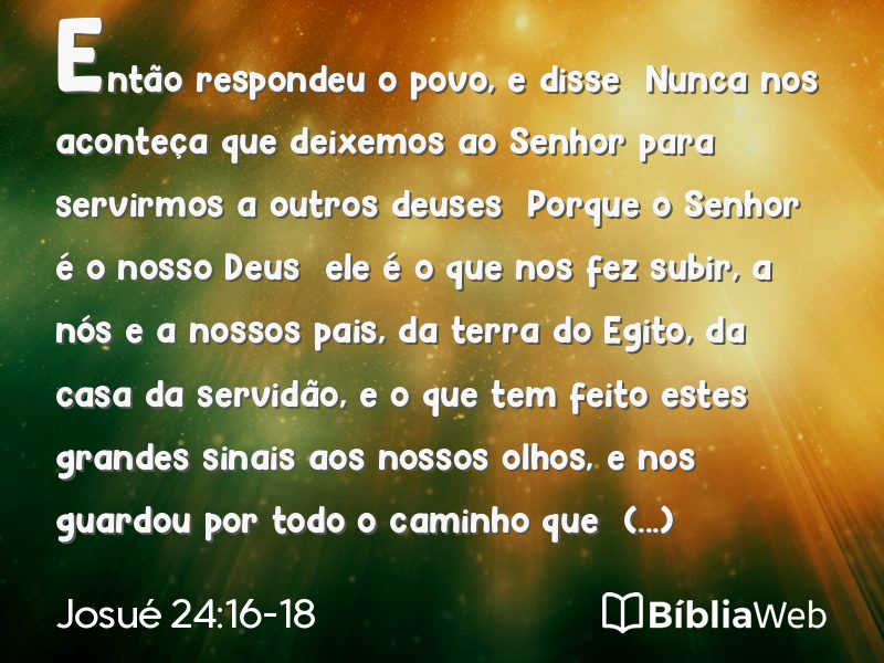 Josué 24:16-18 em imagem para compartilhar