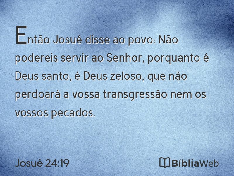 Josué 24:19 em imagem para compartilhar