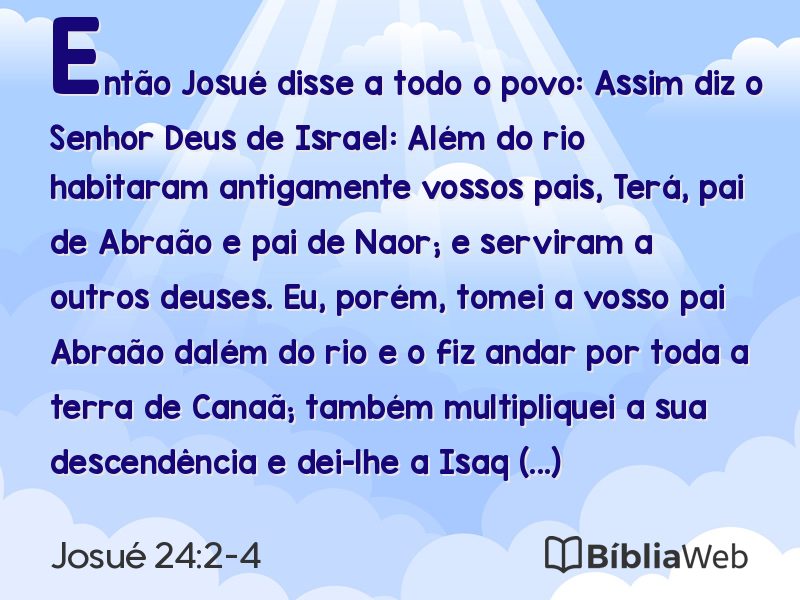 Josué 24:2-4 em imagem para compartilhar