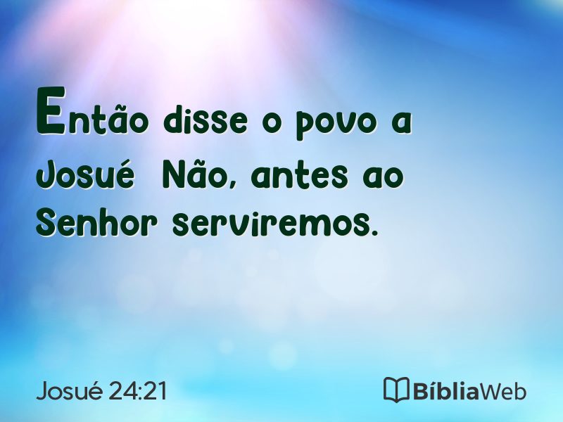 Josué 24:21 em imagem para compartilhar