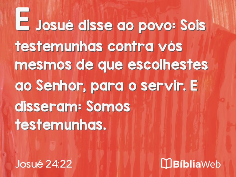 Josué 24:22 em imagem para compartilhar