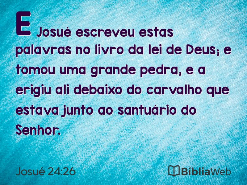 Josué 24:26 em imagem para compartilhar