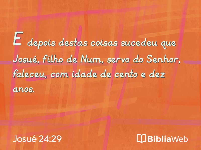 Josué 24:29 em imagem para compartilhar