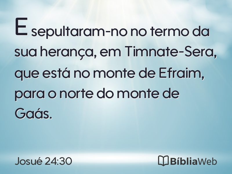 Josué 24:30 em imagem para compartilhar