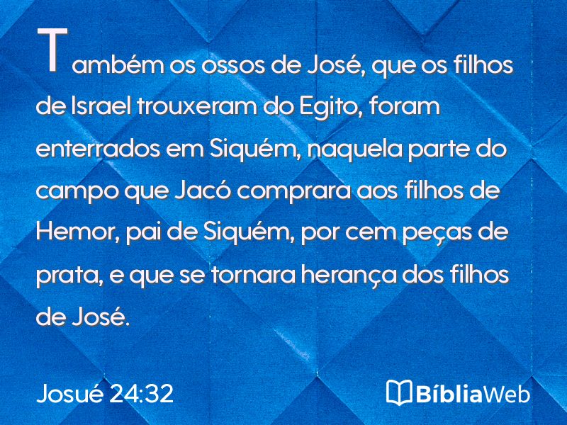 Josué 24:32 em imagem para compartilhar