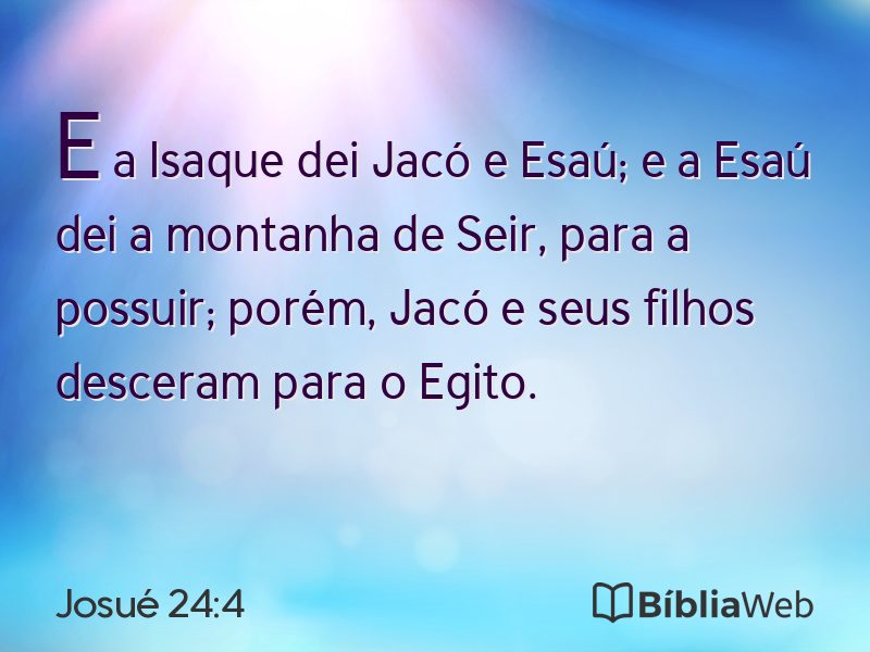 Josué 24:4 em imagem para compartilhar
