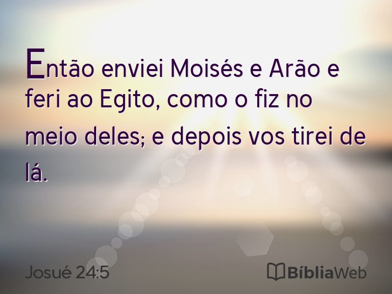 Josué 24:5 em imagem para compartilhar