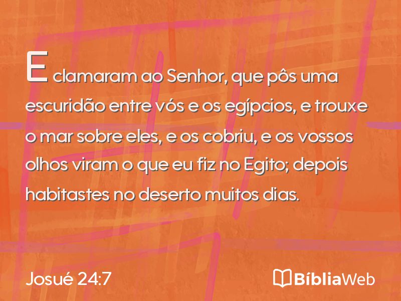 Josué 24:7 em imagem para compartilhar