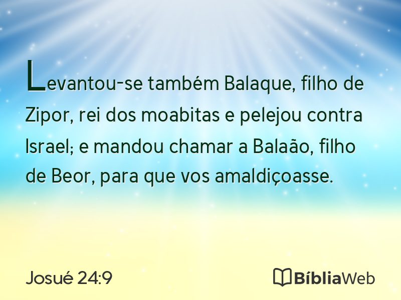 Josué 24:9 em imagem para compartilhar
