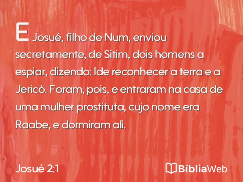 Josué 2:1 em imagem para compartilhar