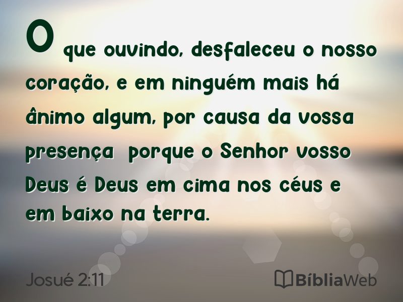 Josué 2:11 em imagem para compartilhar