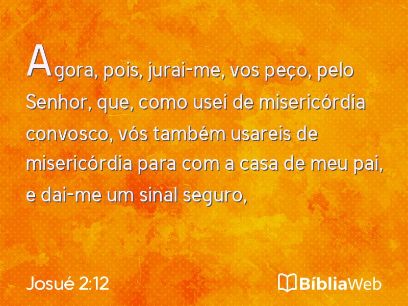 Josué 2:12 em imagem para compartilhar