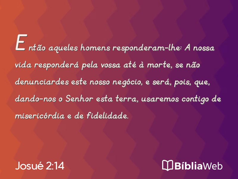 Josué 2:14 em imagem para compartilhar