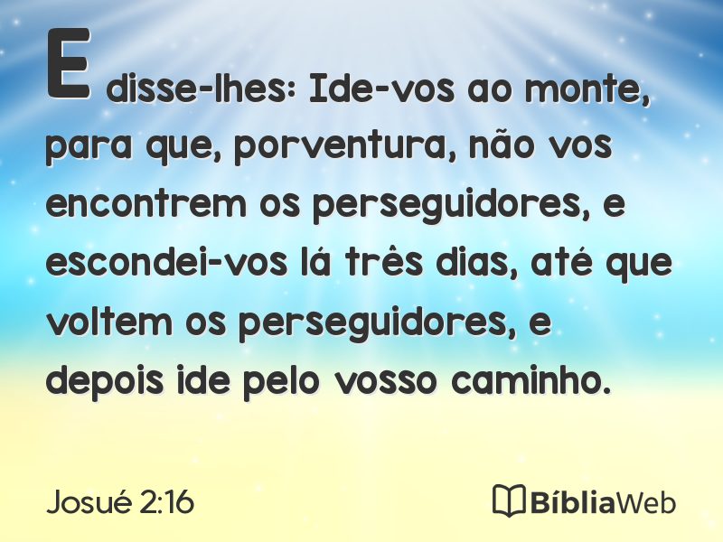 Josué 2:16 em imagem para compartilhar