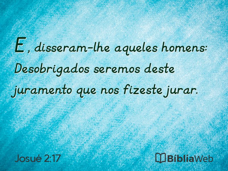 Josué 2:17 em imagem para compartilhar