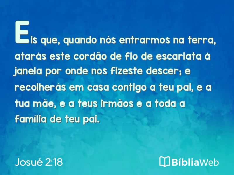 Josué 2:18 em imagem para compartilhar