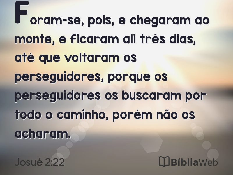 Josué 2:22 em imagem para compartilhar