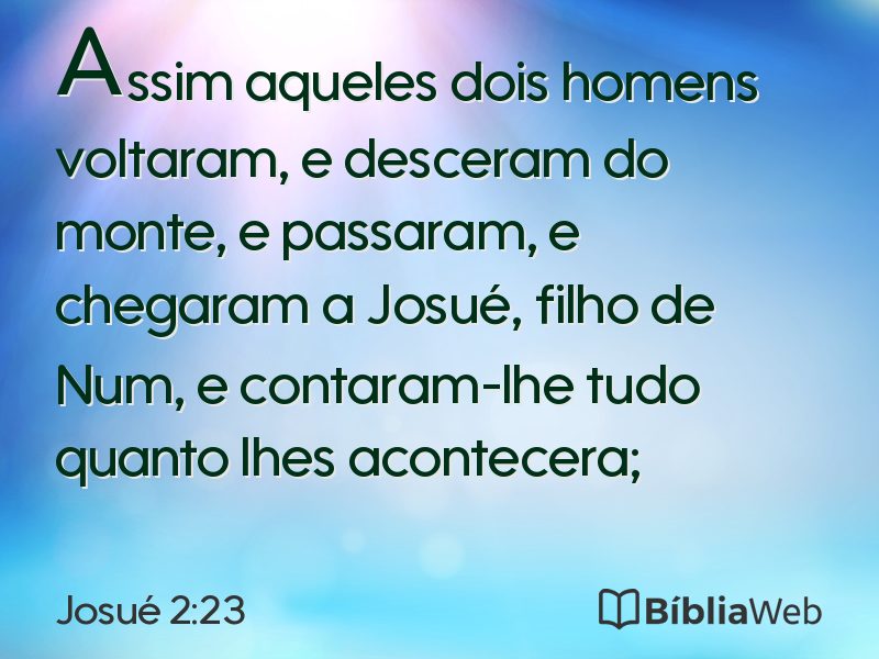 Josué 2:23 em imagem para compartilhar